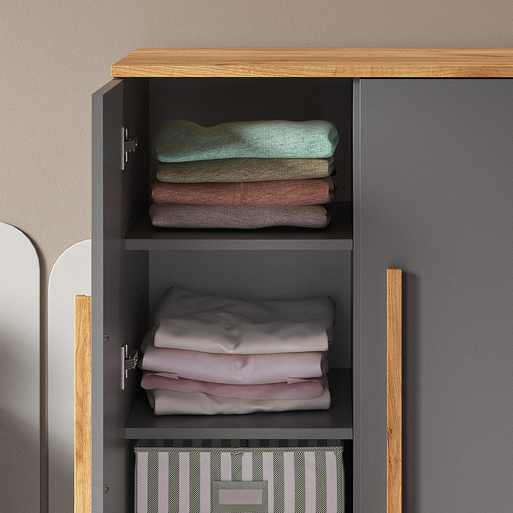 Vitalispa Guardaroba per bambini Grigio 53.4 x 120 cm