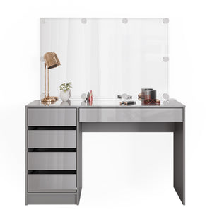 Vicco Tavolo da toeletta Grigio 55 cm con illuminazione a LED