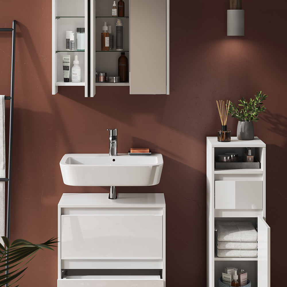 Vicco Set di mobili da bagno Bianco 3 parti
