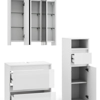 Vicco Set di mobili da bagno Bianco 3 parti