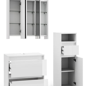 Vicco Set di mobili da bagno Bianco 3 parti
