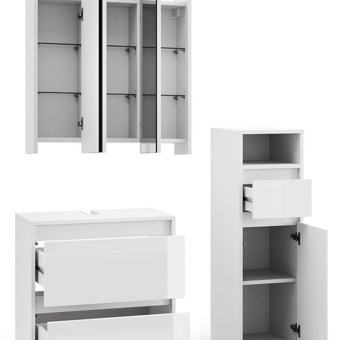 Vicco Set di mobili da bagno Bianco 3 parti