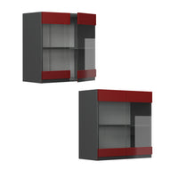 Vicco Mobile alto Rosso 60 cm Forma a J