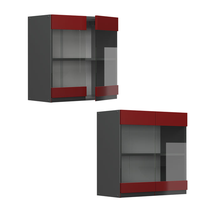 Vicco Mobile alto Rosso 60 cm Forma a J