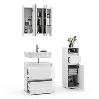Vicco Set di mobili da bagno Bianco 3 parti