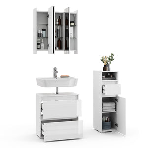 Vicco Set di mobili da bagno Bianco 3 parti