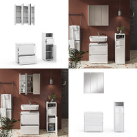 Vicco Set di mobili da bagno Bianco 3 parti