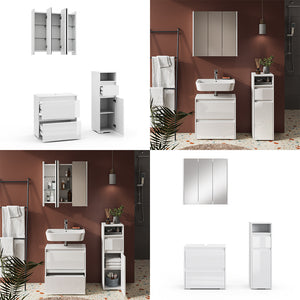 Vicco Set di mobili da bagno Bianco 3 parti