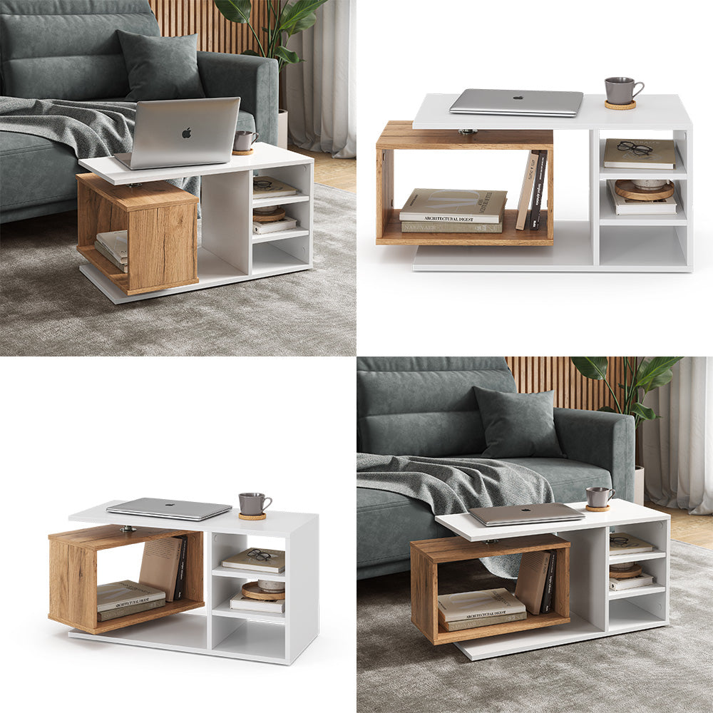 Vicco Tavolino da salotto Bianco 88 x 35 cm