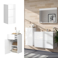 Vicco Mobiletto bagno Bianco 36.6 x 76.6 cm con cassetto e anta