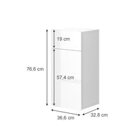 Vicco Mobiletto bagno Bianco 36.6 x 76.6 cm con cassetto e anta