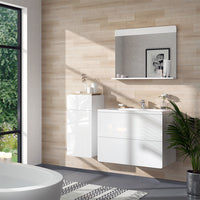 Vicco Mobiletto bagno Bianco 36.6 x 76.6 cm con cassetto e anta