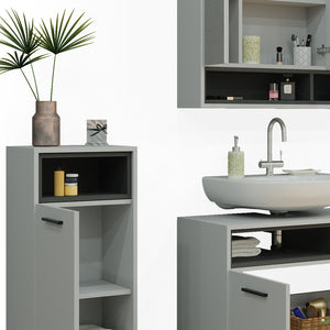 Vicco Set di mobili da bagno Grigio 3 parti