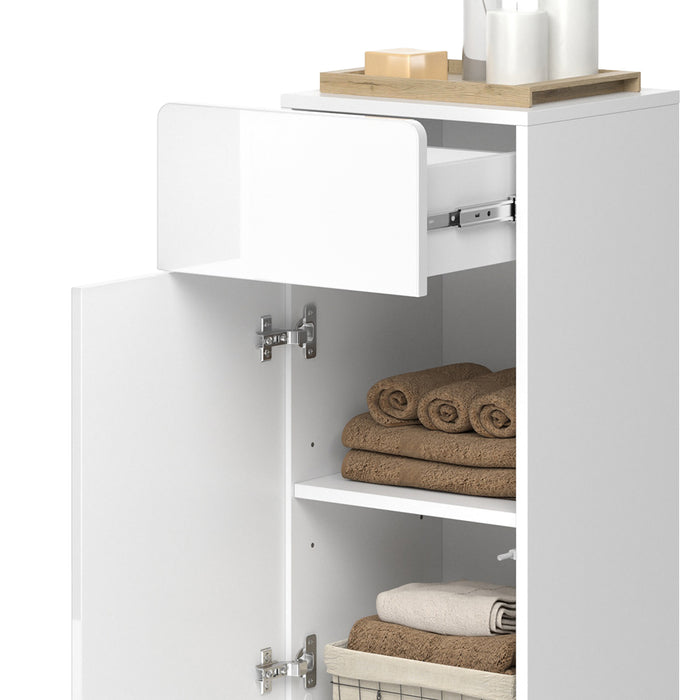 Vicco Mobiletto bagno Bianco 36.6 x 76.6 cm con cassetto e anta