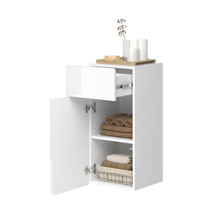 Vicco Mobiletto bagno Bianco 36.6 x 76.6 cm con cassetto e anta