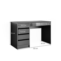 Vicco Tavolino da toilette Antracite 120 cm