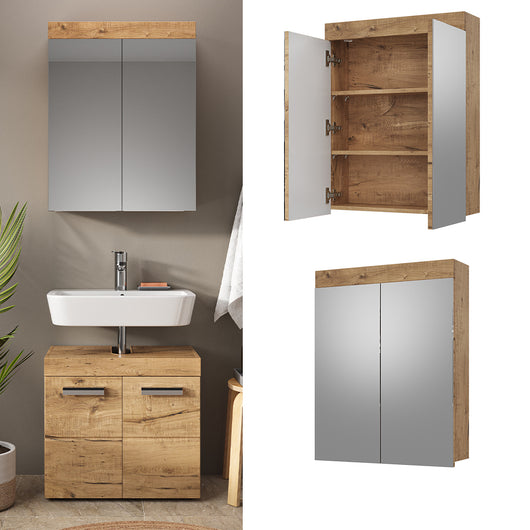 Vicco Specchio contenitore bagno Quercia Wotan 60 x 77 cm