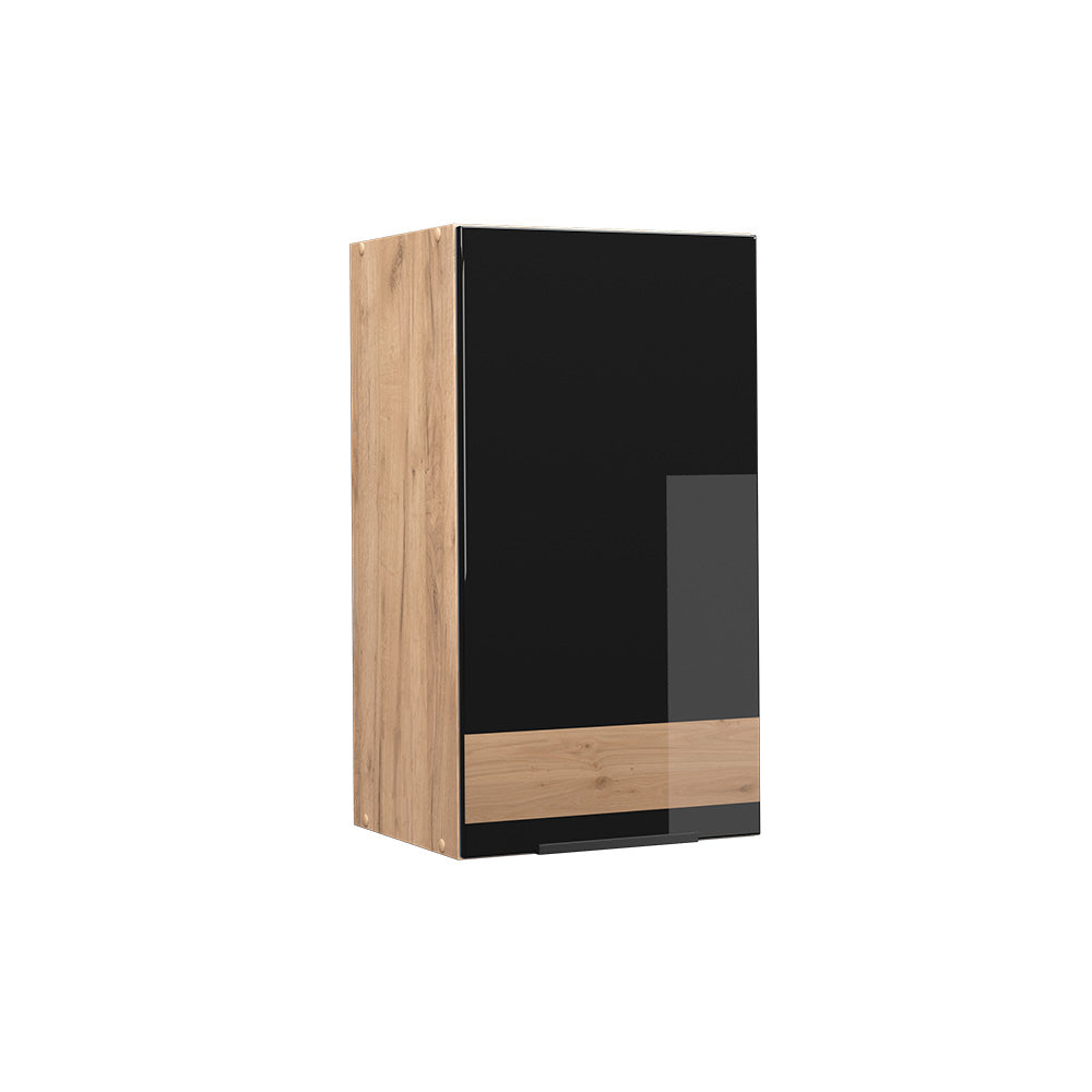 Vicco Pensile da cucina Rovere nero lucido 40 cm