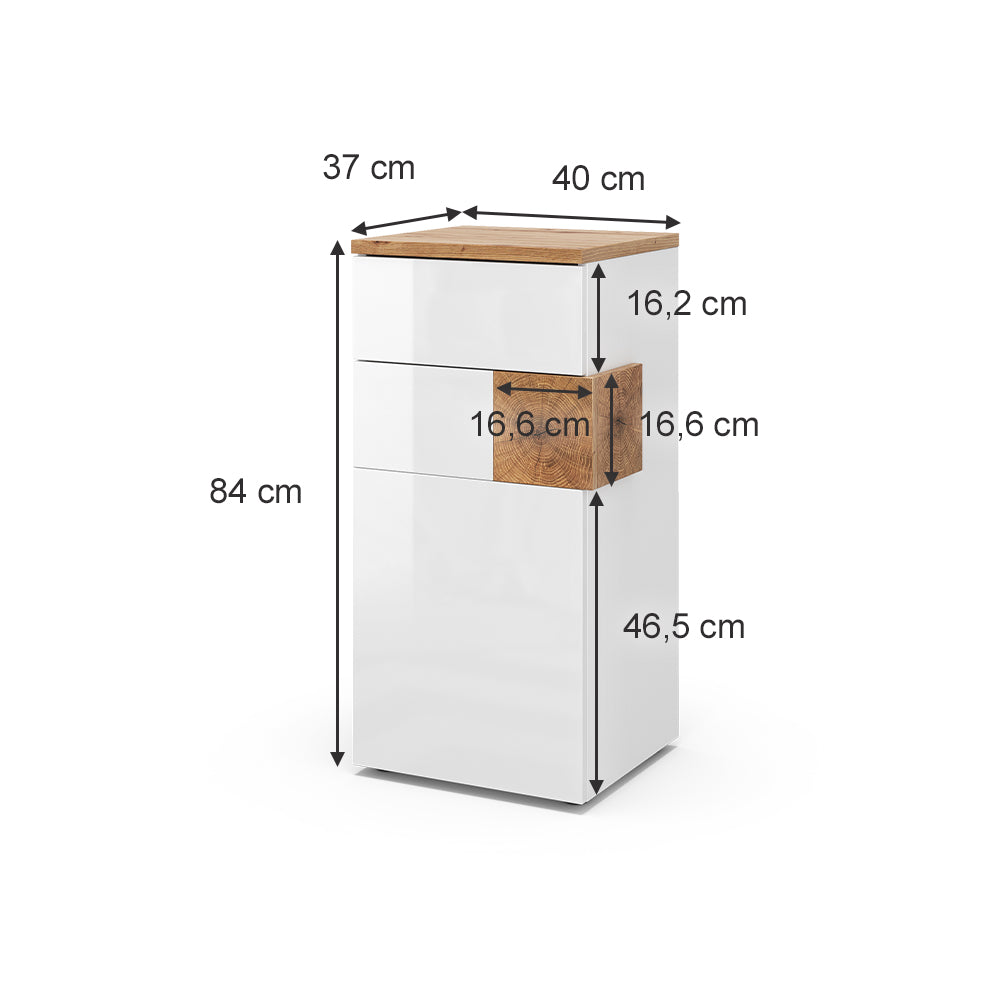 Vicco Mobiletto bagno Bianco 40 x 84 cm