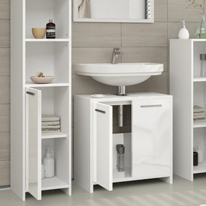 Vicco Set di mobili da bagno Bianco lucido 3 parti