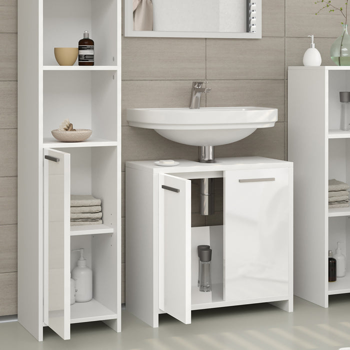 Vicco Set di mobili da bagno Bianco lucido 3 parti