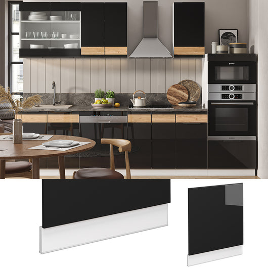 Vicco Pannello frontale Rovere nero lucido 60 cm , PL Marmo