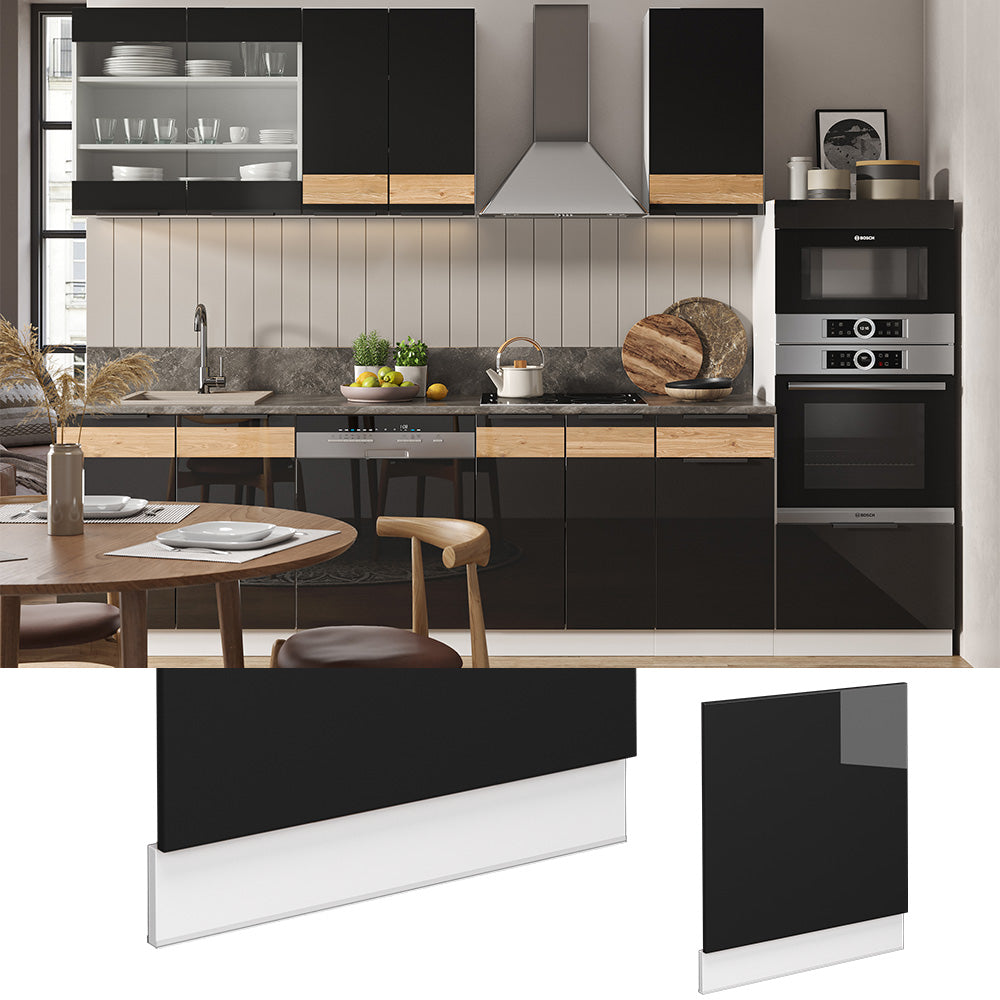 Vicco Pannello frontale Rovere nero lucido 60 cm , PL Antracite