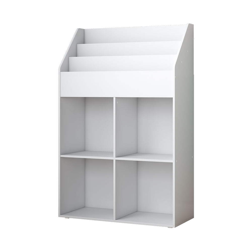 Vicco Libreria bambini Bianco 72 x 111 cm con 4 ripiani per scatole pieghevoli