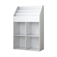 Vicco Libreria bambini Bianco 72 x 111 cm con 4 ripiani per scatole pieghevoli