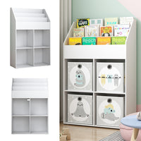 Vicco Libreria bambini Bianco 72 x 111 cm con 4 ripiani per scatole pieghevoli