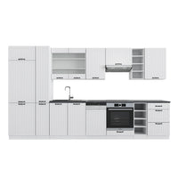 Vicco Cucina componibile Casa di campagna bianca/bianco 355 cm , PL Antracite
