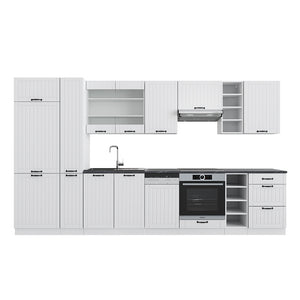 Vicco Cucina componibile Casa di campagna bianca/bianco 355 cm , PL Antracite