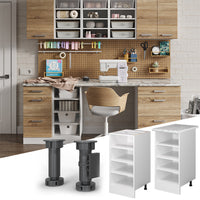 Vicco Base a ripiani Bianco 40 cm con ripiani aperti, senza piano di lavoro