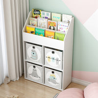 Vicco Libreria bambini Bianco 72 x 111 cm con 4 ripiani per scatole pieghevoli