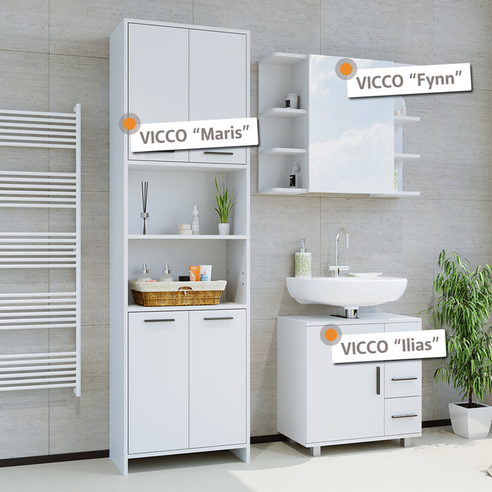 Vicco Armadio per il bagno Bianco 56.1 x 190 cm