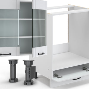 Vicco Cucina componibile Casa di campagna bianca/bianco 355 cm , PL Antracite