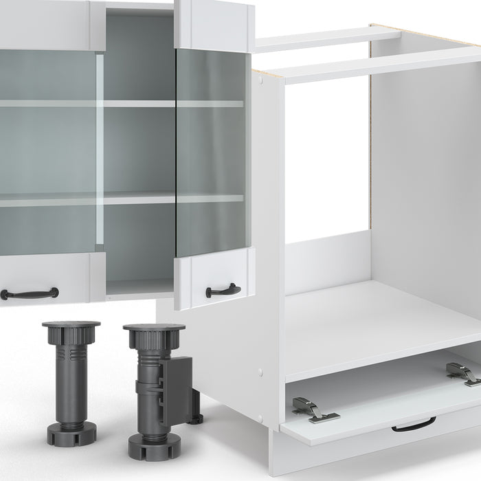 Vicco Cucina componibile Casa di campagna bianca/bianco 355 cm , PL Antracite