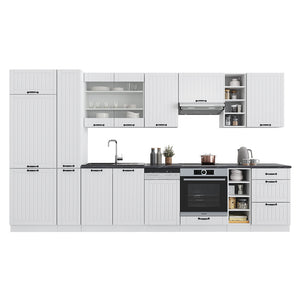 Vicco Cucina componibile Casa di campagna bianca/bianco 355 cm , PL Marmo