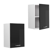 Vicco Pensile da cucina Nero lucido 45 cm