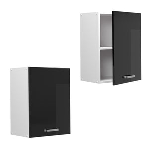 Vicco Pensile da cucina Nero lucido 45 cm