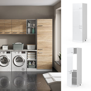 Vicco Dispensa universale Bianco lucido 60 cm con porte