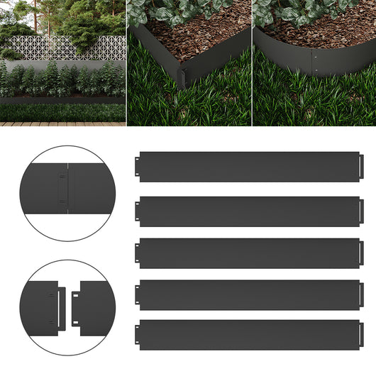 Serina Bordo del prato Antracite 100 x 18 cm 5 metri