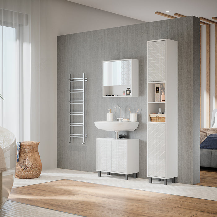 Vicco Mobile bagno alto Bianco 30 x 190.3 cm