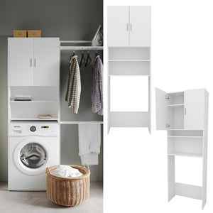 Vicco Mobile lavatrice Bianco 64 x 190 cm con 2 ante corte