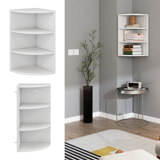Vicco Libreria angolare da terra Bianco 30 x 60 cm 3 scomparti