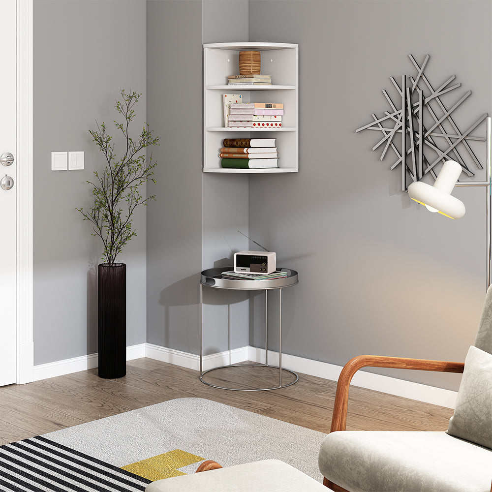 Vicco Libreria angolare da terra Bianco 30 x 60 cm 3 scomparti