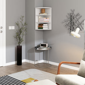 Vicco Libreria angolare da terra Bianco 30 x 60 cm 3 scomparti