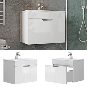 Vicco Set di mobili da bagno Bianco 2 parti, mobile base 60 cm