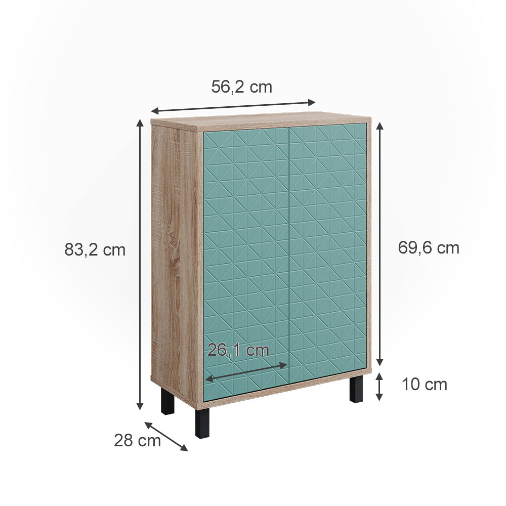 Vicco Mobiletto bagno Verde menta 56.2 x 83.2 cm