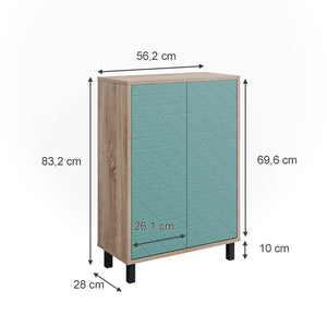 Vicco Mobiletto bagno Verde menta 56.2 x 83.2 cm